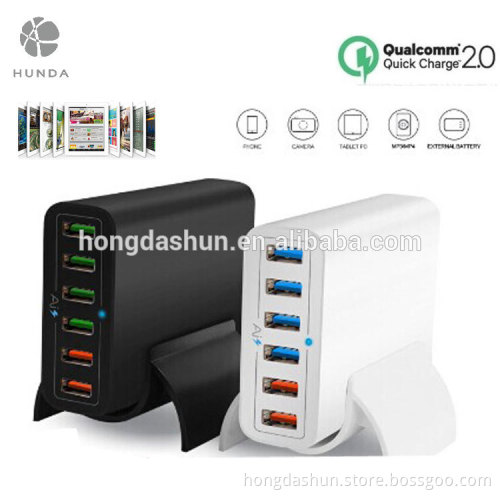 6-Outlet Qualcomm Quick Charge 2.0 Desktop 60w Smart USB Phone Charger